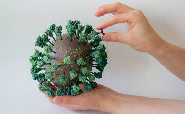 3D打印可触摸冠状病毒