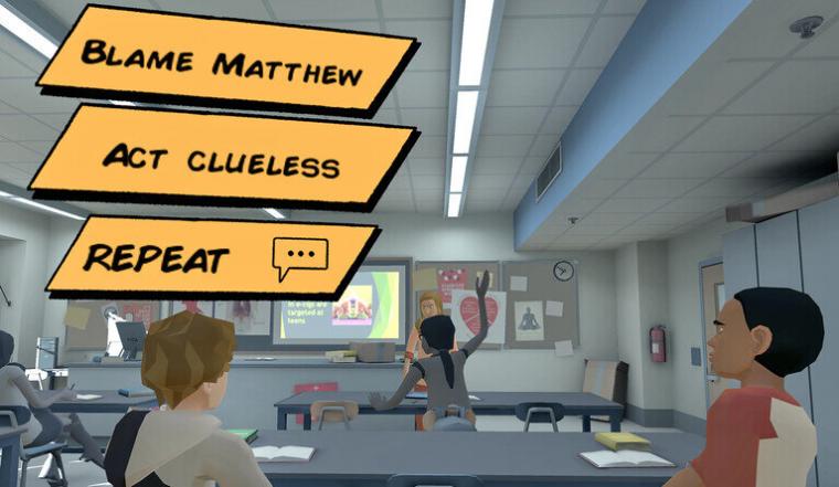 这是反电子烟虚拟现实游戏《只邀请虚拟现实》的截图。