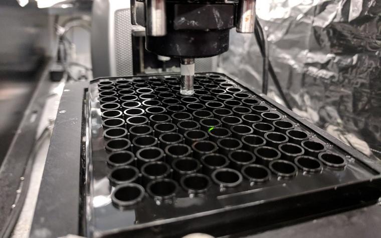 高通量3D生物打印设置执行打印在一个标准…