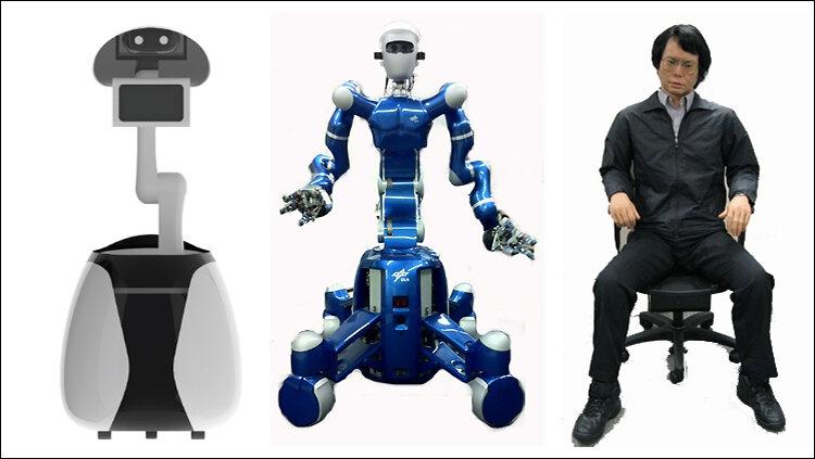 展示给参与者的机器人图片，从最不像人类的(左边)到最像人类的……