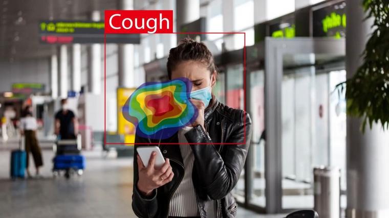 基于深度学习的咳嗽识别模型帮助检测咳嗽的位置。