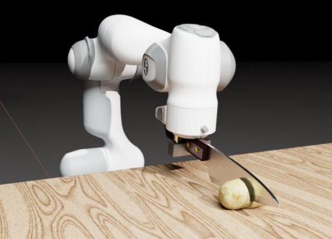 机器人切土豆。